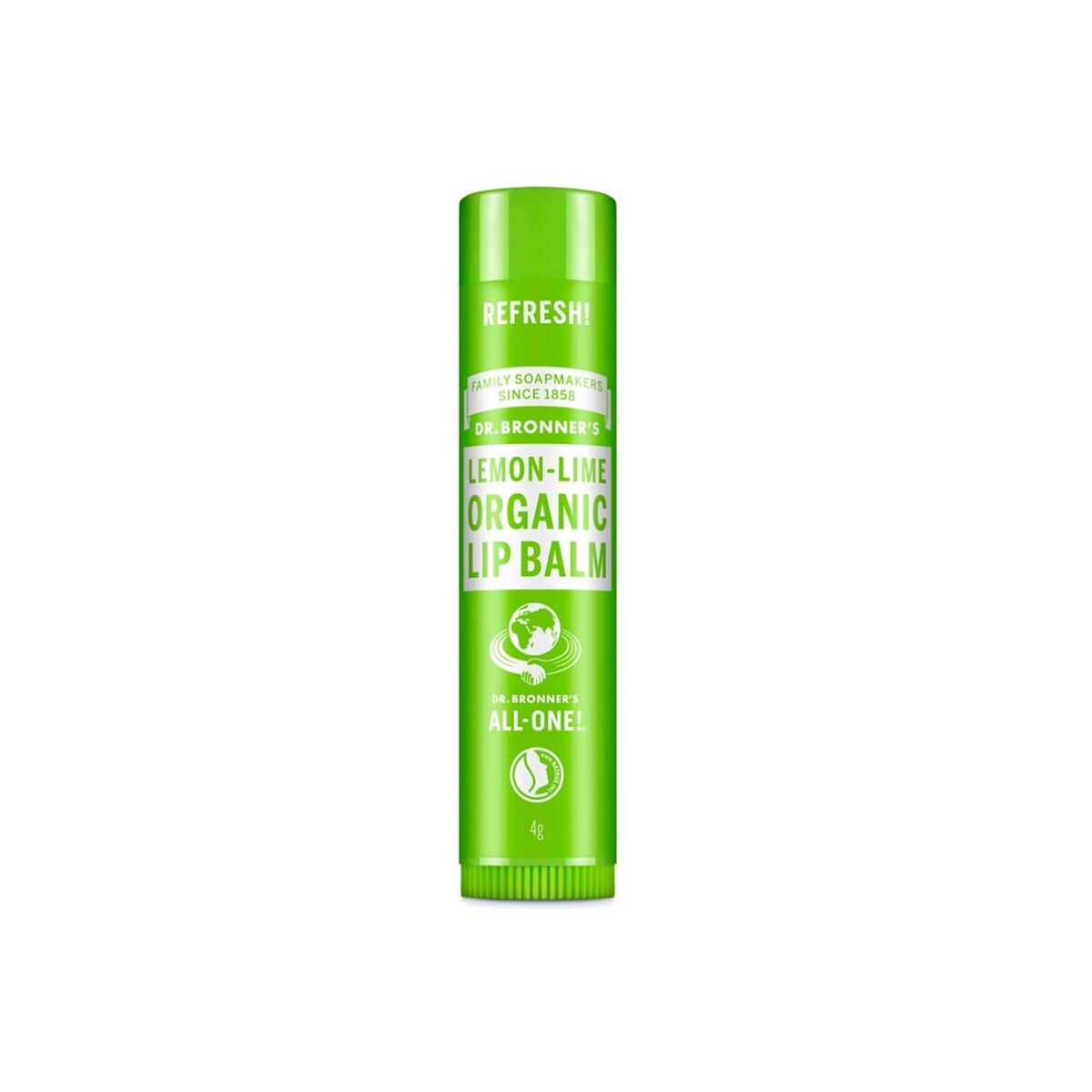 Lūpu balzams Dr Bronner's Lemon Lime 4 g Caurspīdīgs